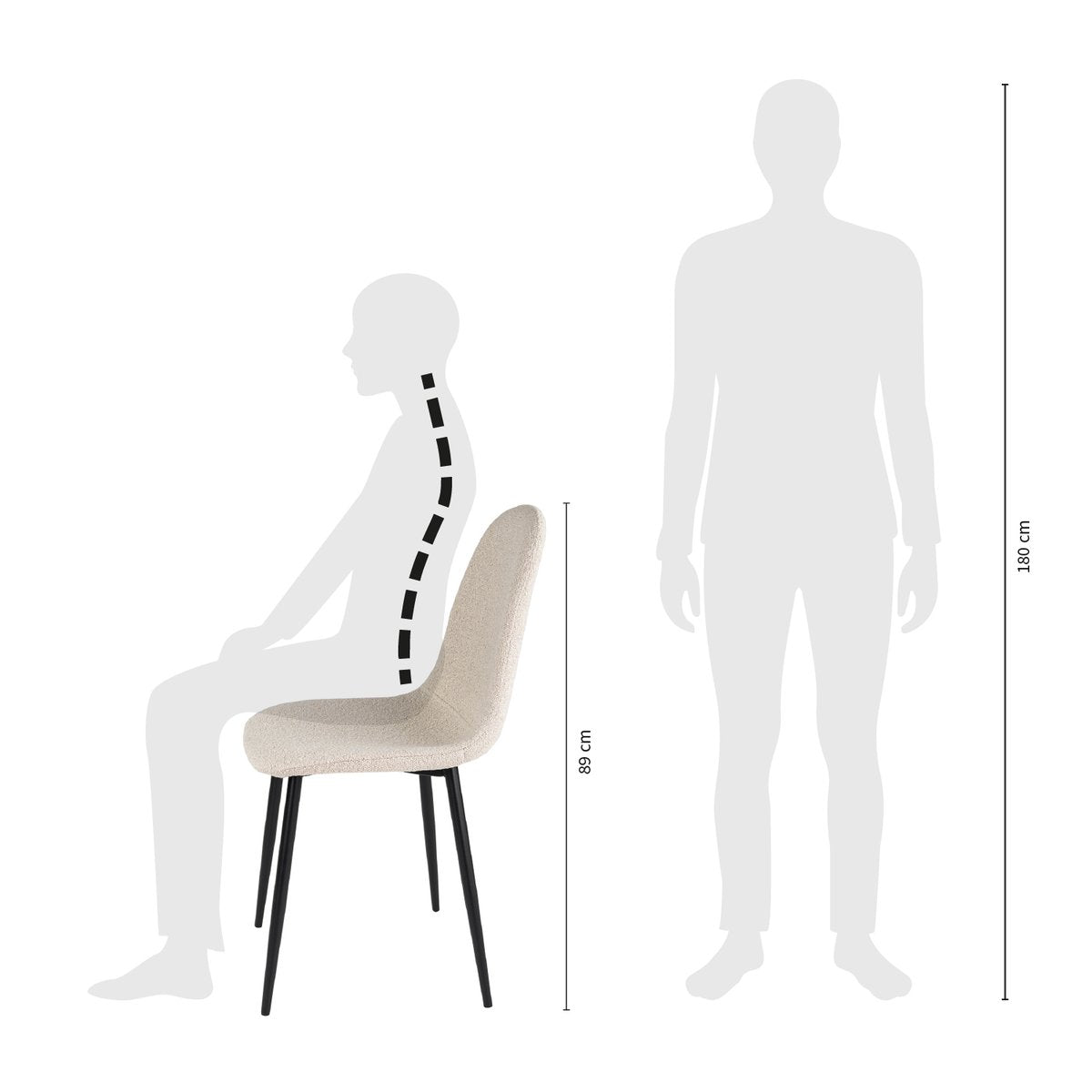 Kick eetkamerstoel Mees - Beige