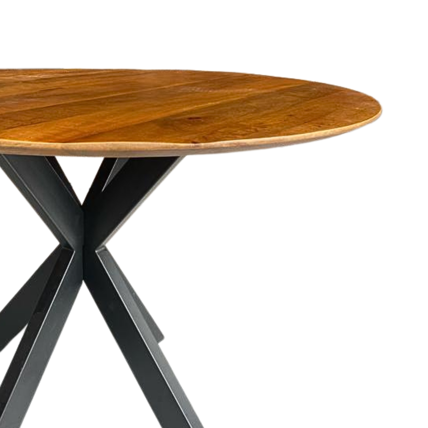 Mangohout Tafel Swiss Rond Naturel