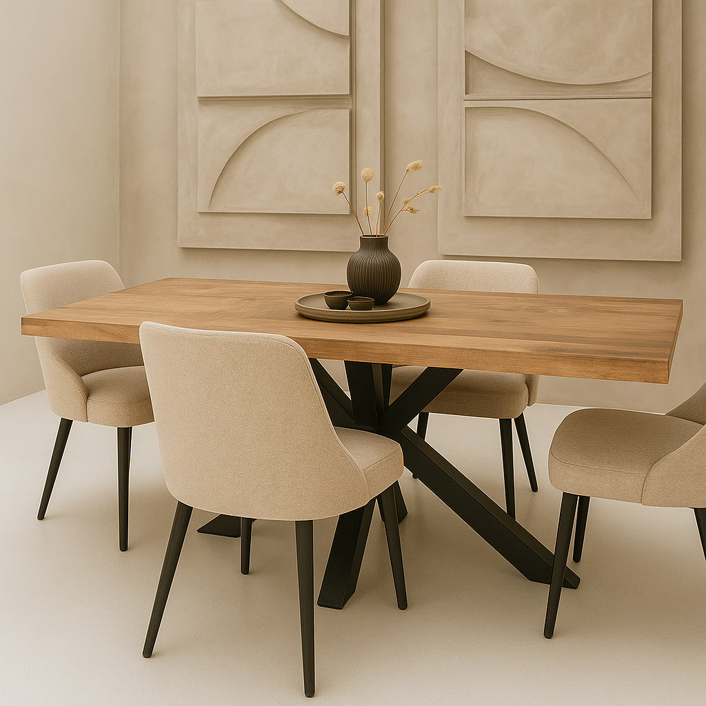 Eettafel Rechthoek Hugo Mangohout Naturel