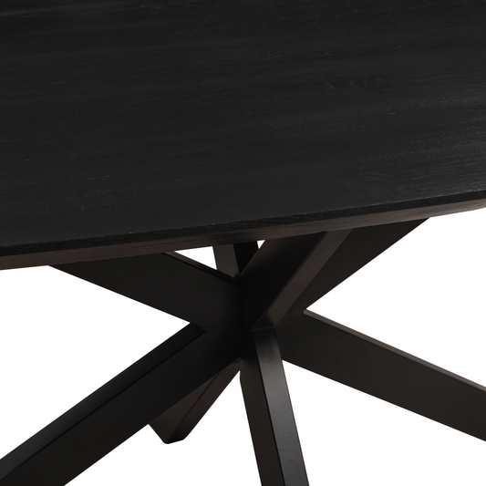 Tafelblad Deens Ovaal Swiss Edge Zwart