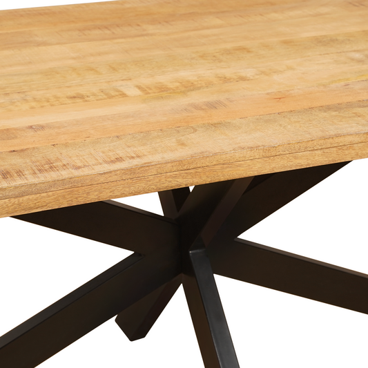 Tafelblad Rechthoek Mangohout Naturel