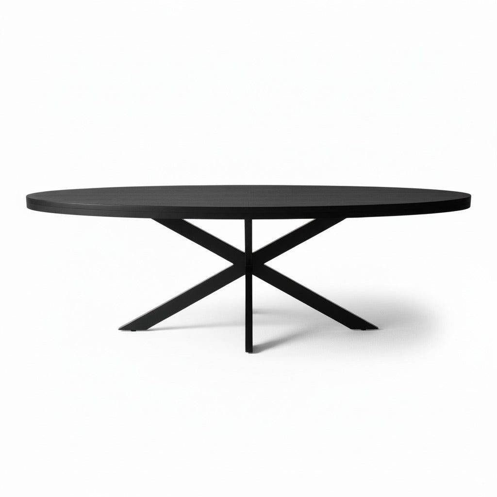 Eettafel Ovaal Milo Mangohout Zwart