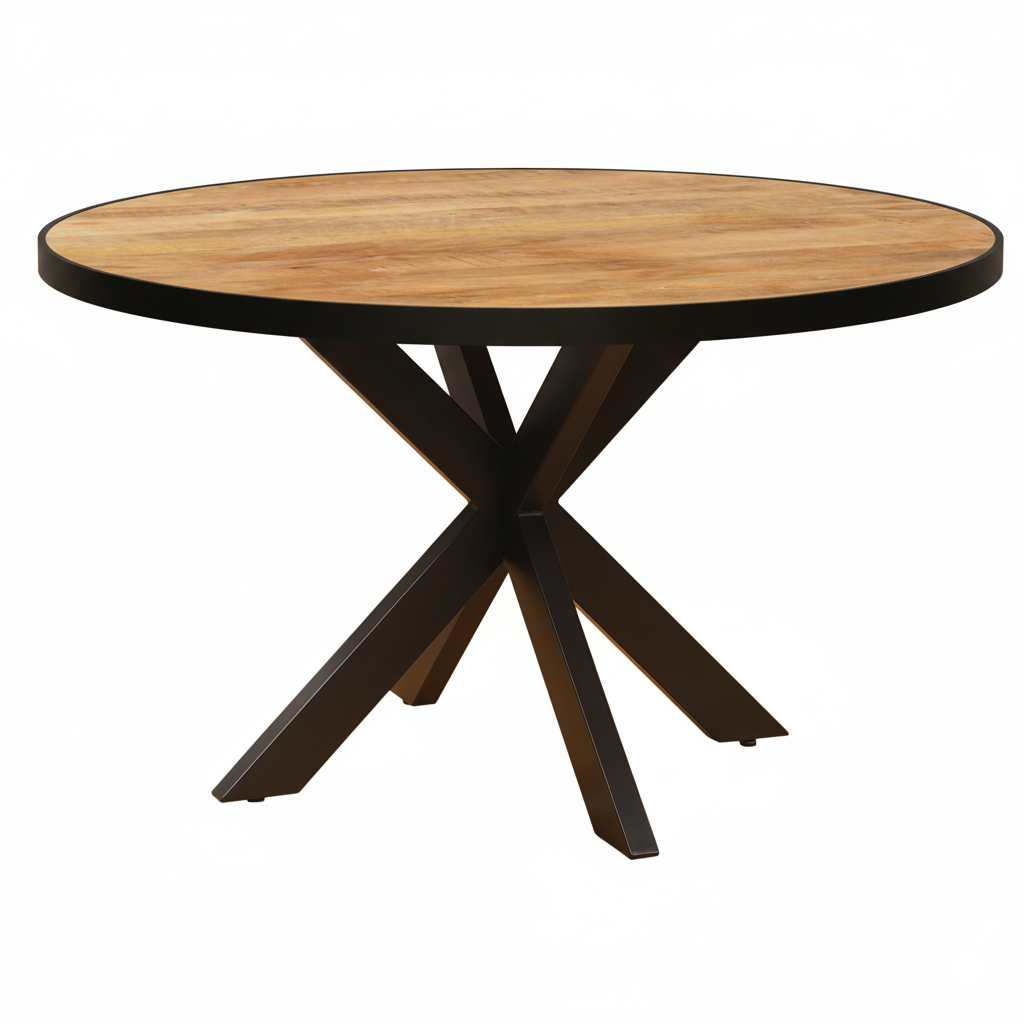 Eettafel Rond Edwin Mangohout Naturel BB