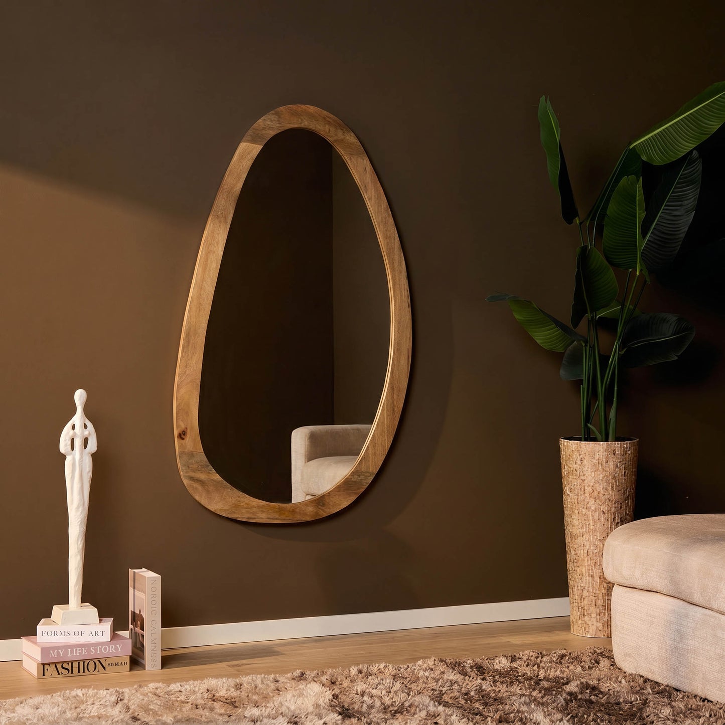 Spiegel Lou | 70 cm | Licht mango