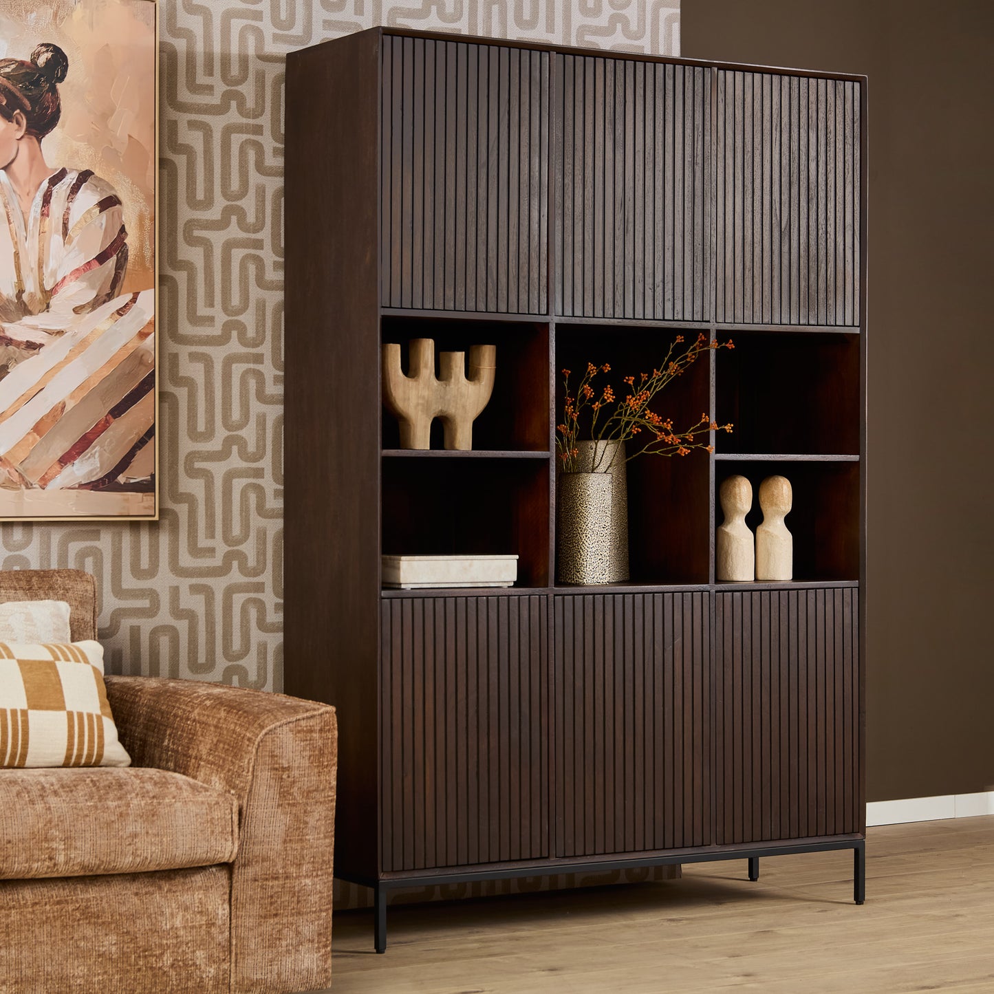 Vakkenkast Madison XL Brown| 135 cm