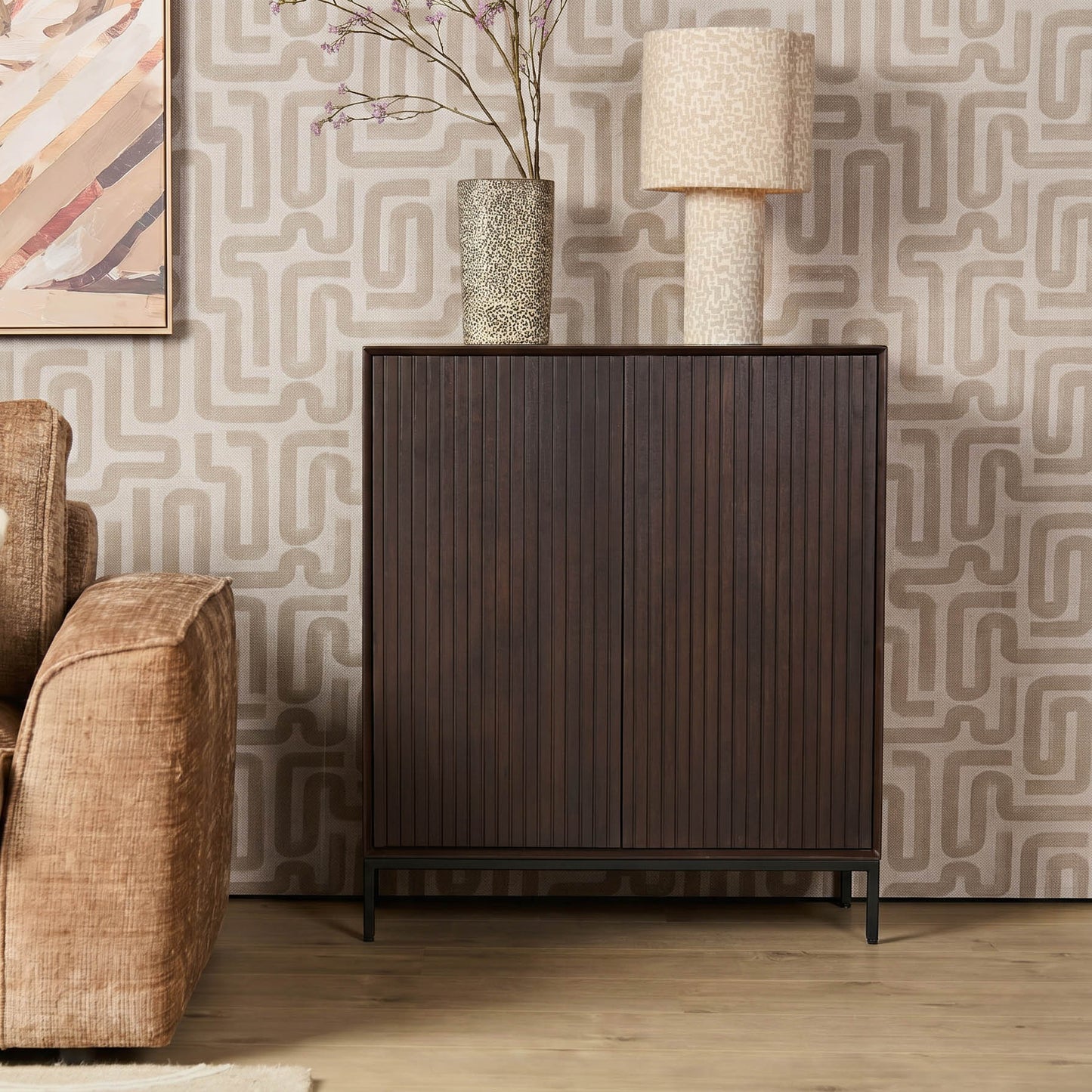 Kabinet kast Madison Bruin Mangohout 100 cm