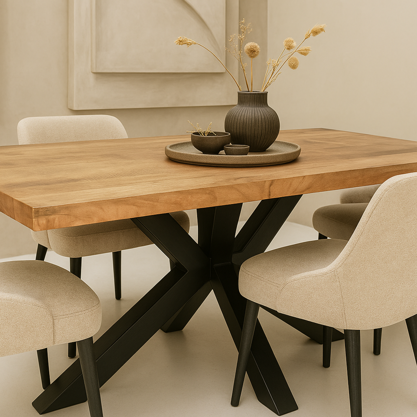 Eettafel Rechthoek Hugo Mangohout Naturel