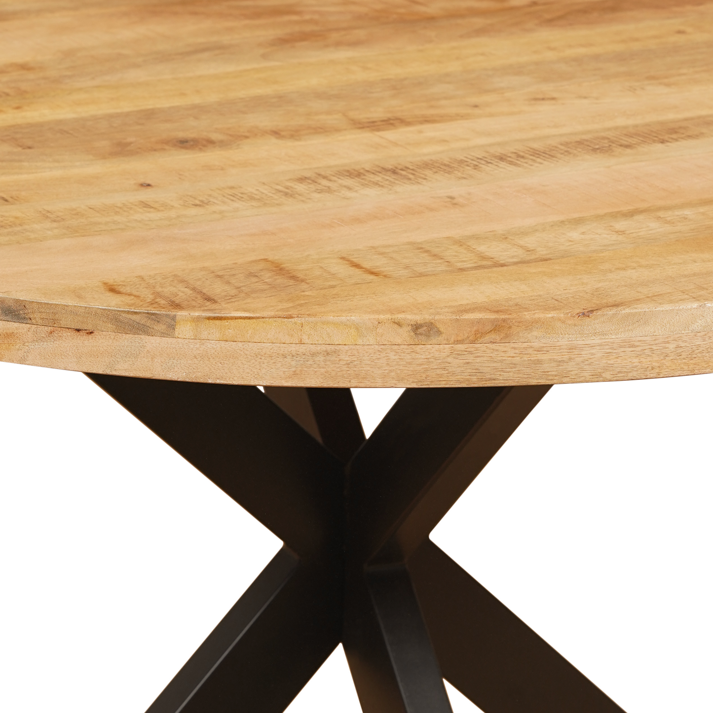 Eettafel Rond Edwin Mangohout Naturel