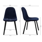 Kick eetkamerstoel Ted - Donkerblauw