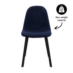Kick eetkamerstoel Ted - Donkerblauw