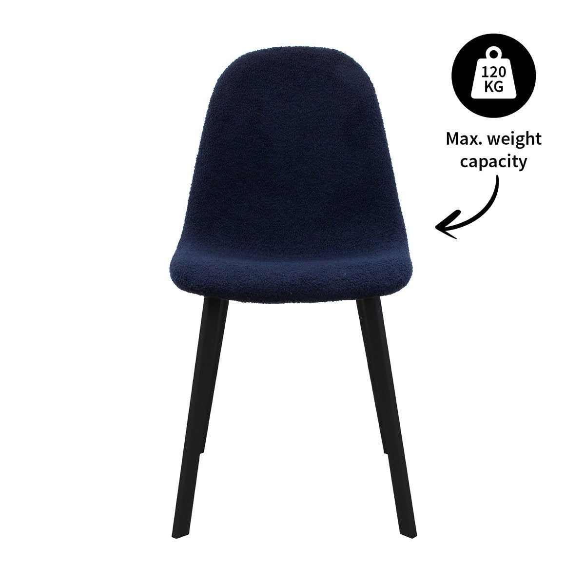 Kick eetkamerstoel Ted - Donkerblauw