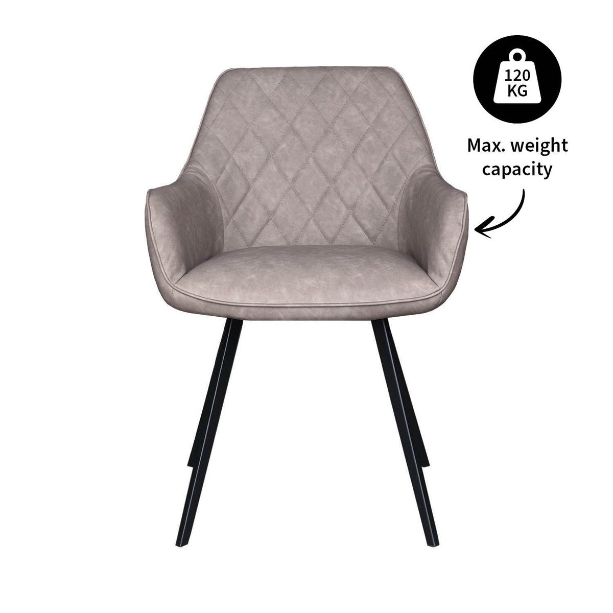 Kick Esszimmerstuhl Karl - Grau/Beige
