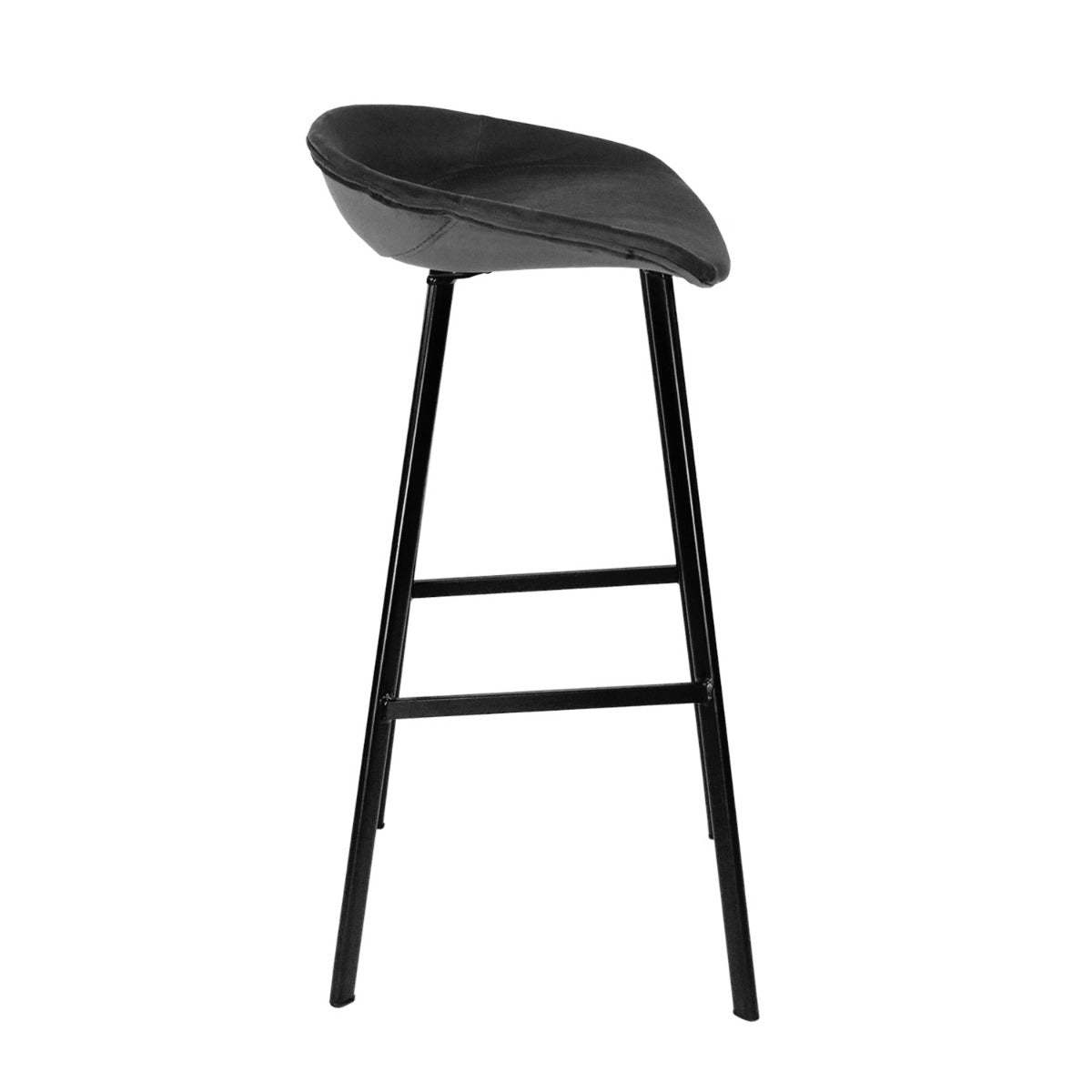 Kick Barhocker Finn - 80 cm - Dunkelgrau