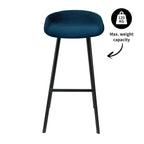 Tabouret de bar Kick Finn - 80 cm - Bleu foncé