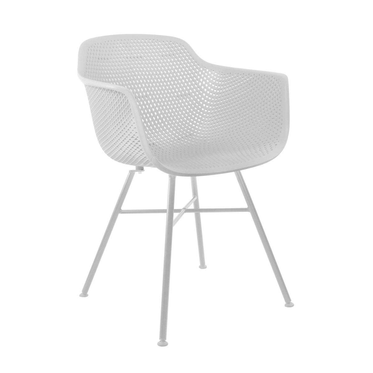 Chaise de jardin Kick Indy - Cadre blanc - Blanc