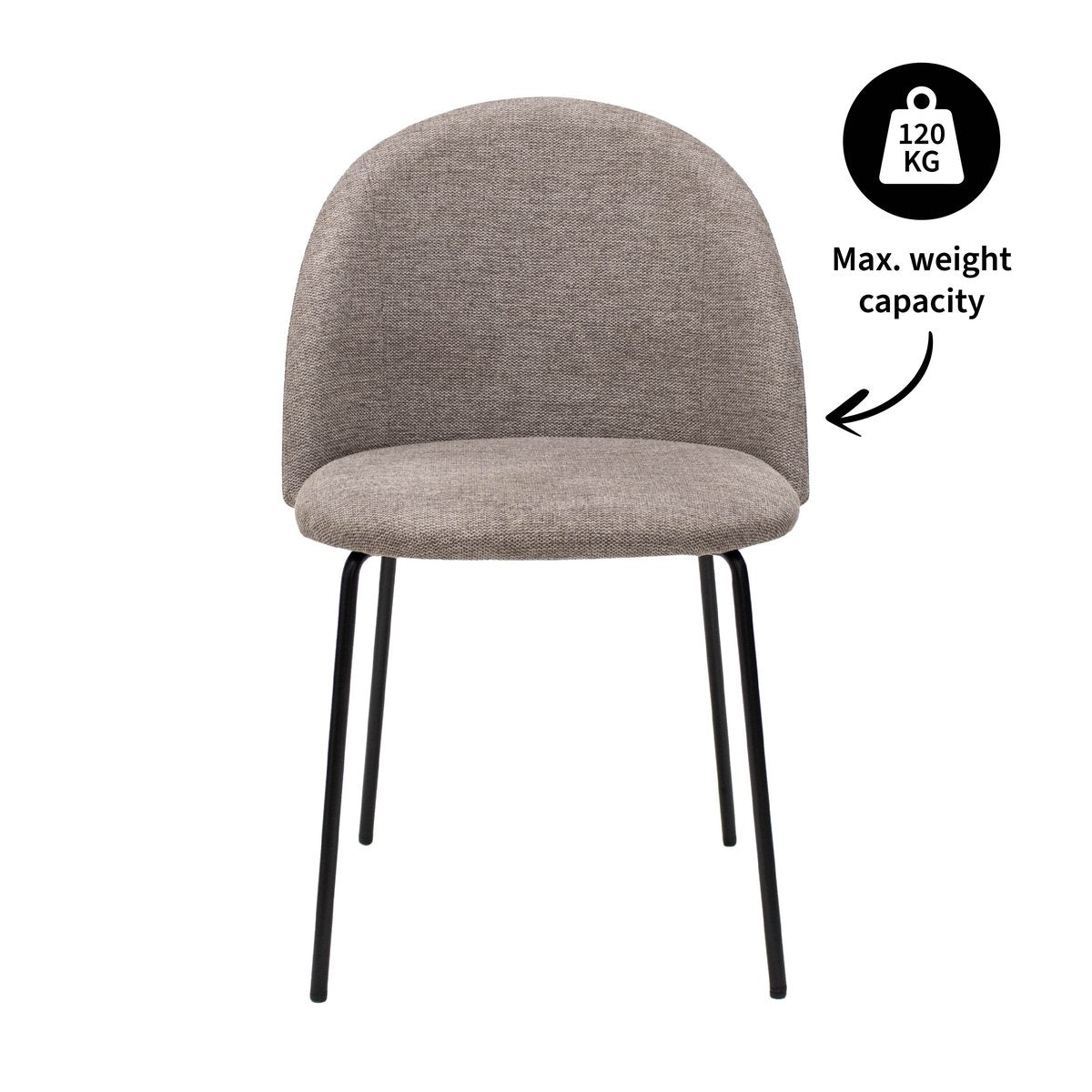 Kick eetkamerstoel Noa - Taupe