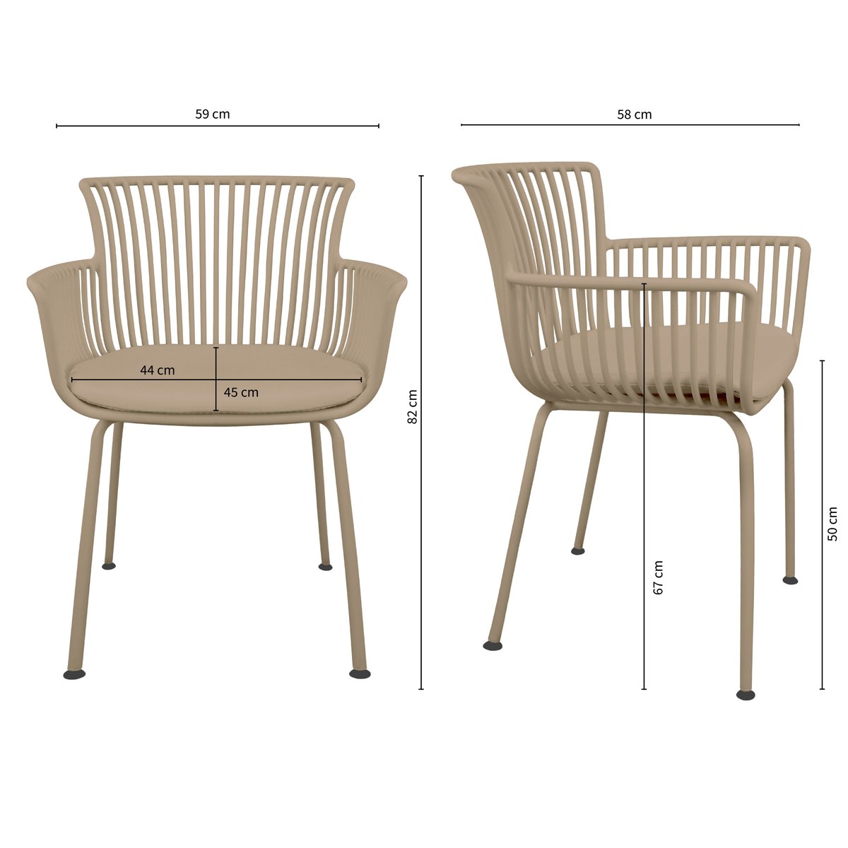 Kick Gartenstuhl Otis - Beige