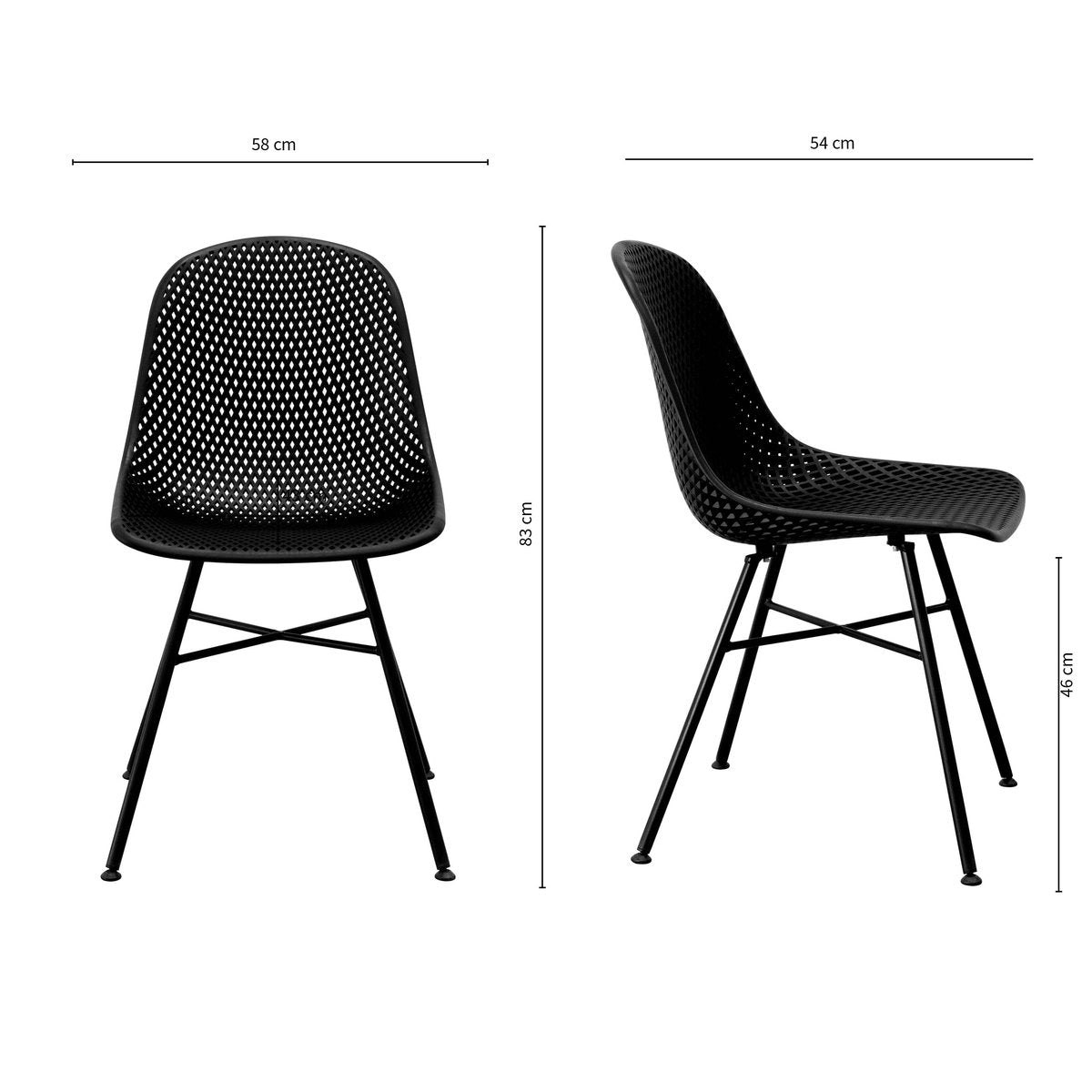 Chaise de jardin Kick Sol - Noir