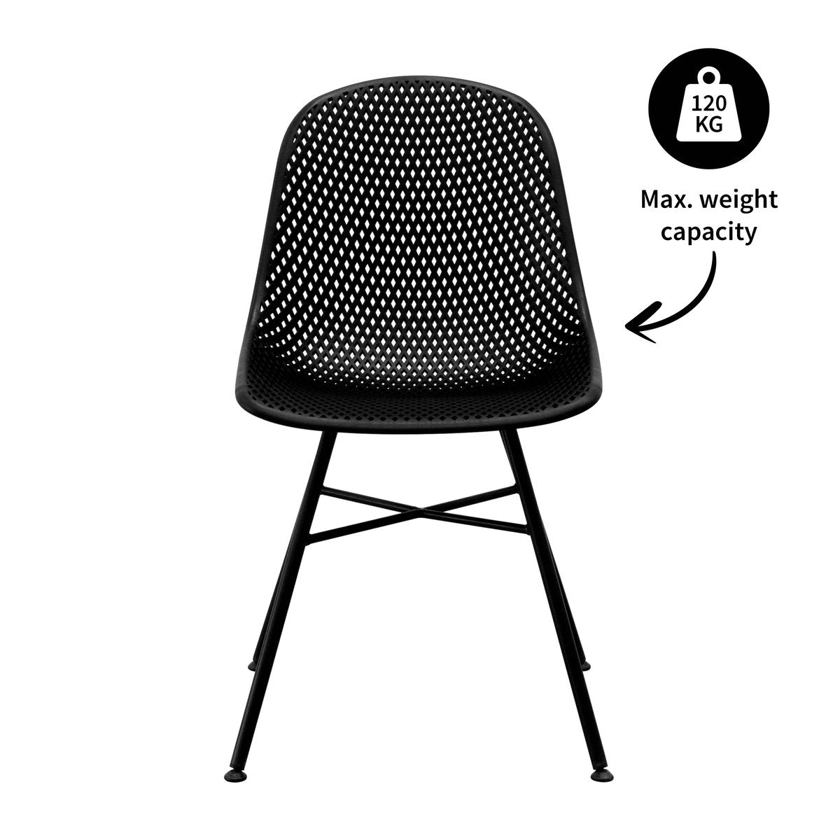 Chaise de jardin Kick Sol - Noir
