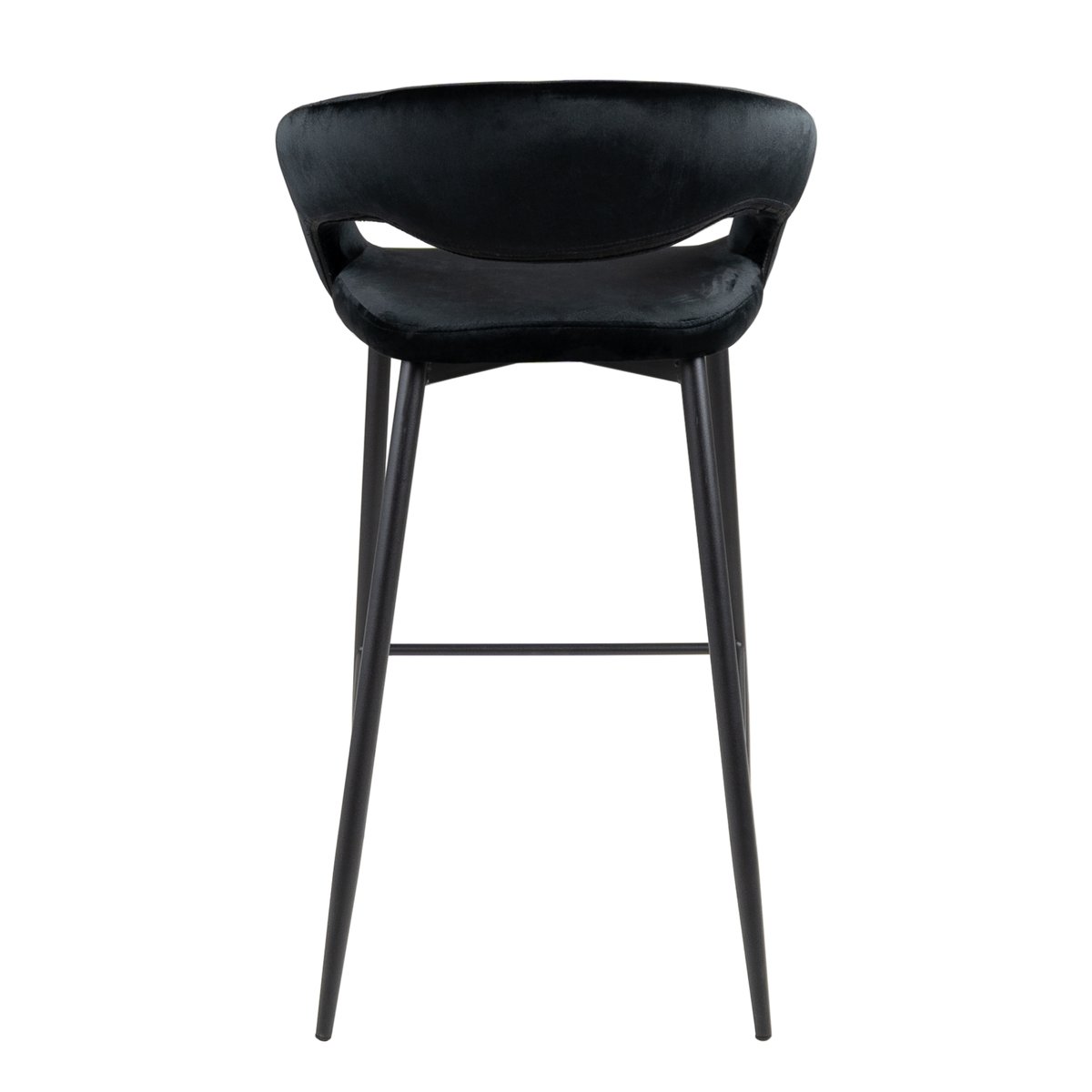 Kick Barhocker Lenn Velvet - Schwarz