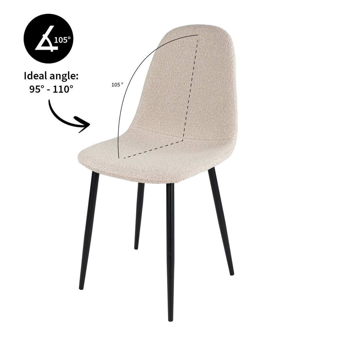 Kick eetkamerstoel Mees - Beige