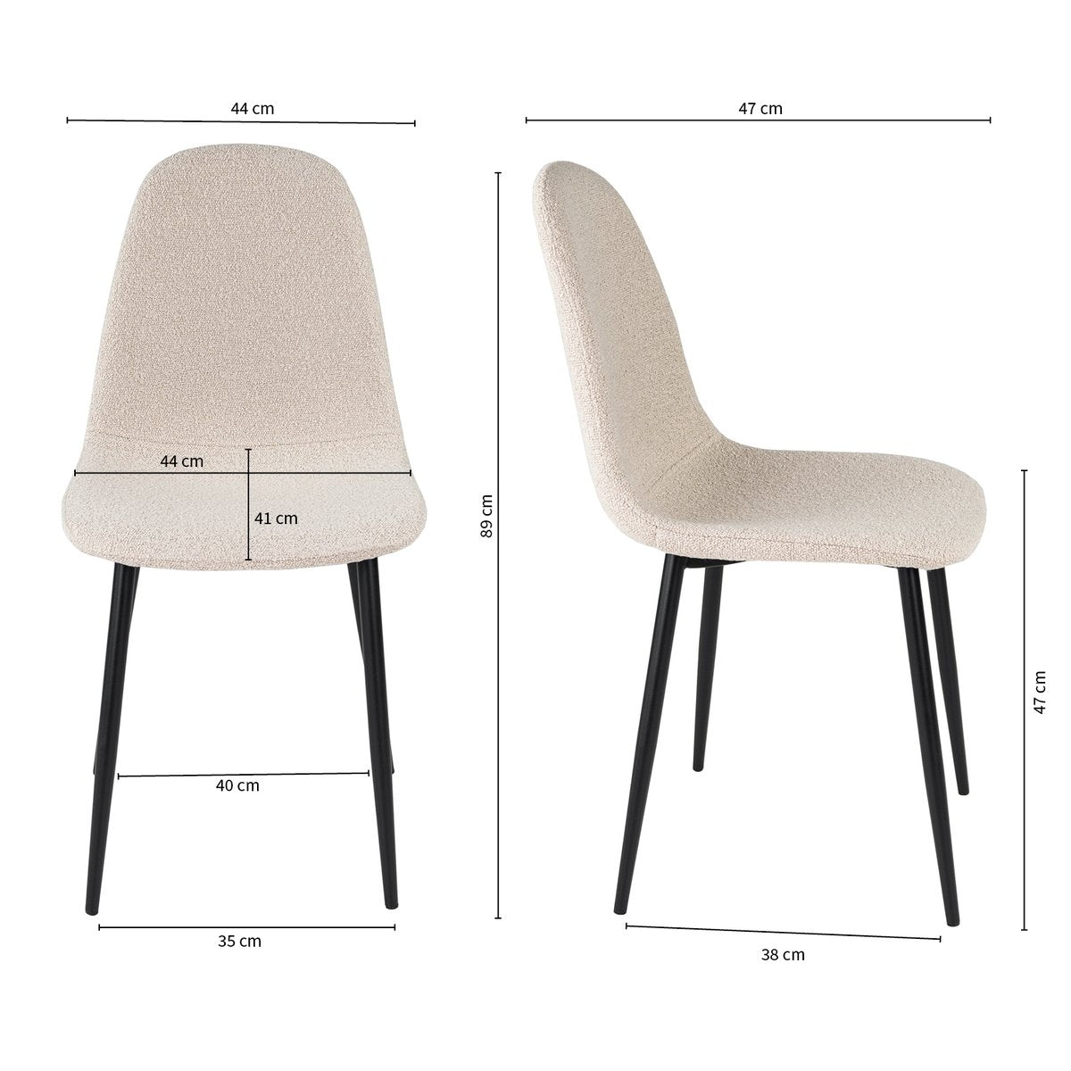 Kick eetkamerstoel Mees - Beige