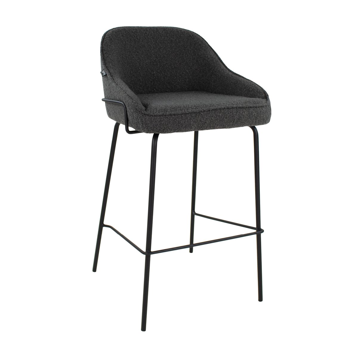 Kick Barhocker Sepp - Bouclé - Dunkelgrau