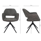 Chaise pivotante Kick Owen - Gris foncé