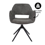 Chaise pivotante Kick Owen - Gris foncé