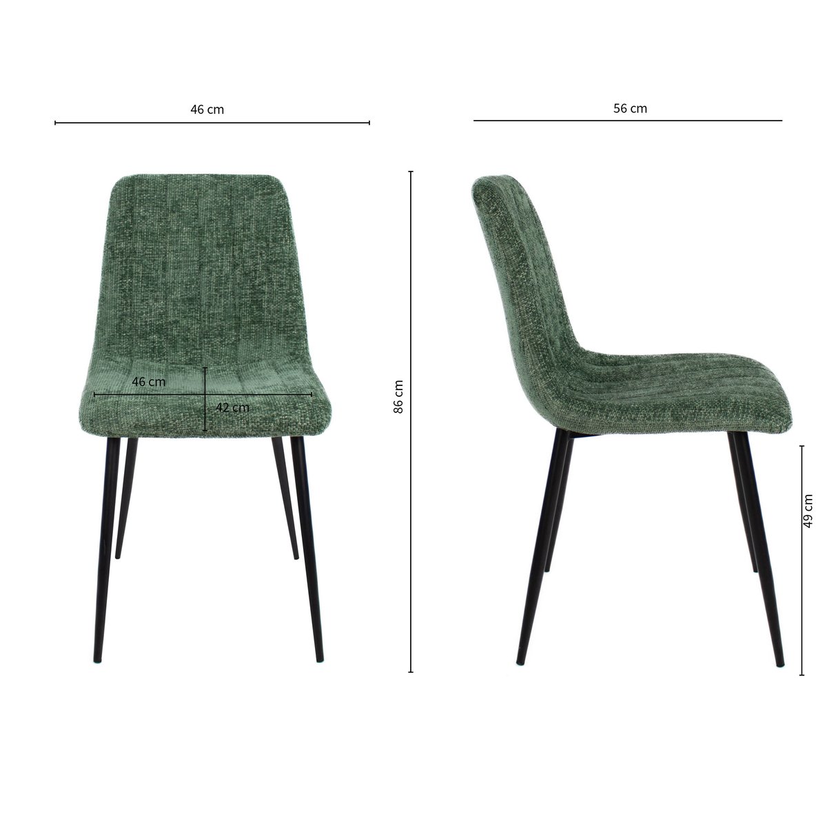 Kick eetkamerstoel Sem - Groen