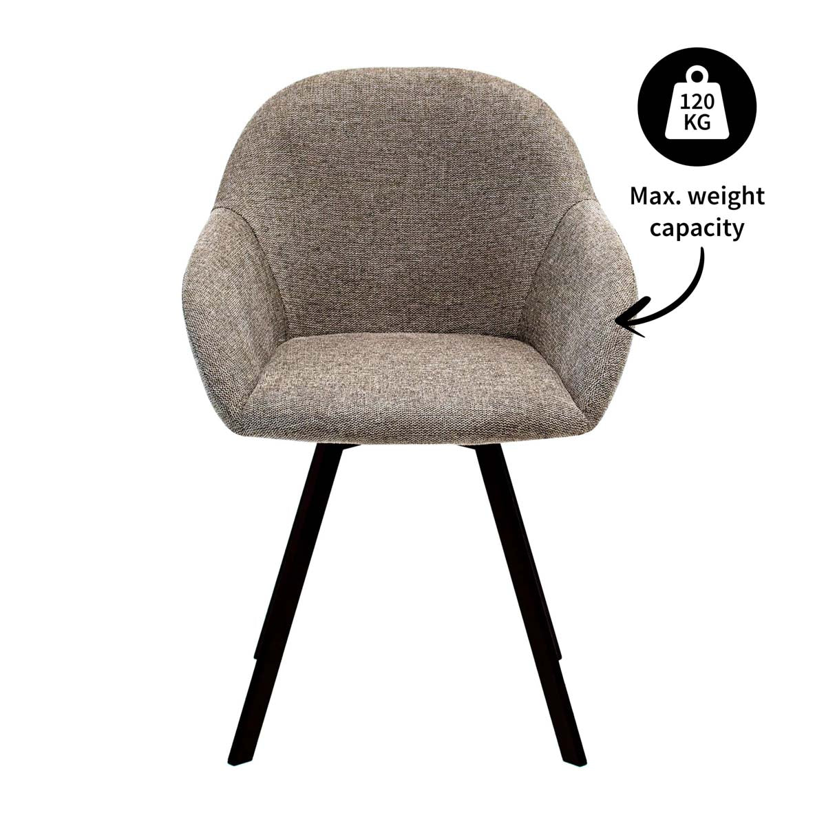 Chaise pivotante Kick Olof - Taupe