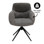 Chaise pivotante Kick Fer - Gris foncé
