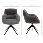 Chaise pivotante Kick Fer - Gris foncé