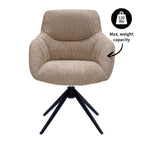 Chaise pivotante Kick Fer - Beige