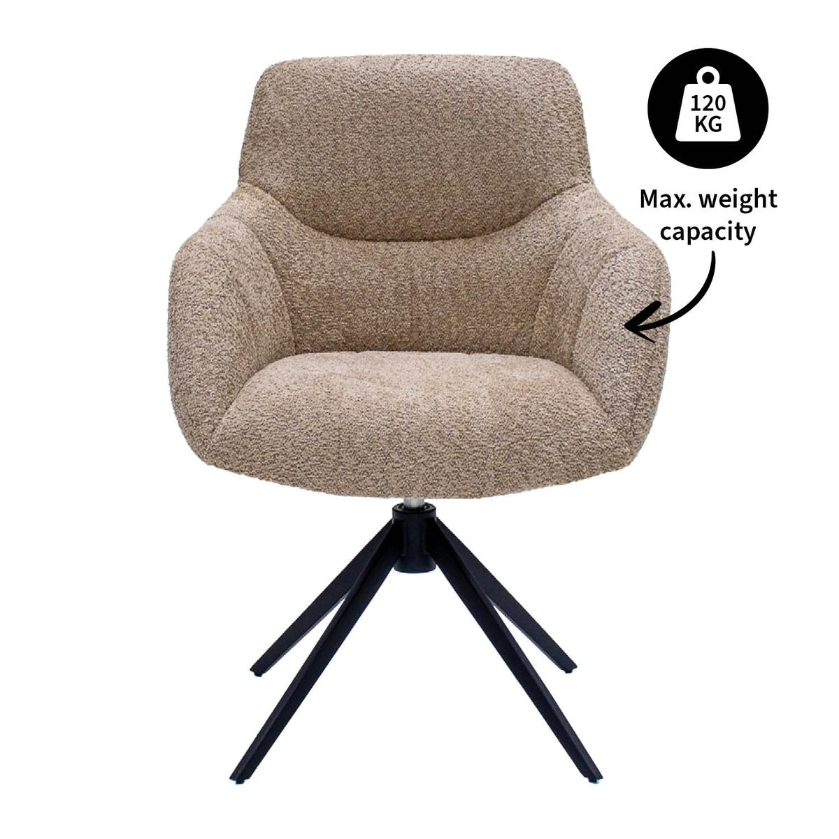 Chaise pivotante Kick Fer - Beige