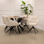 Chaise pivotante Kick Fer - Beige