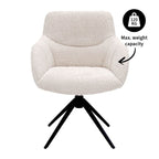 Chaise pivotante Kick Fer - Crème