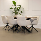 Chaise pivotante Kick Fer - Crème