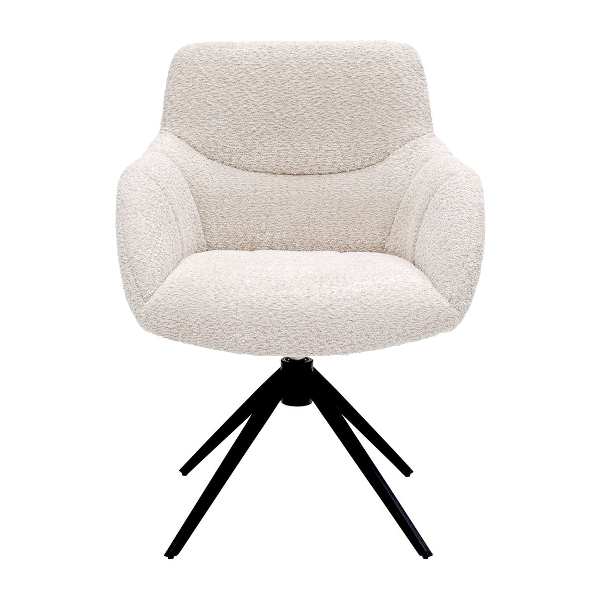 Chaise pivotante Kick Fer - Crème