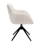 Chaise pivotante Kick Fer - Crème