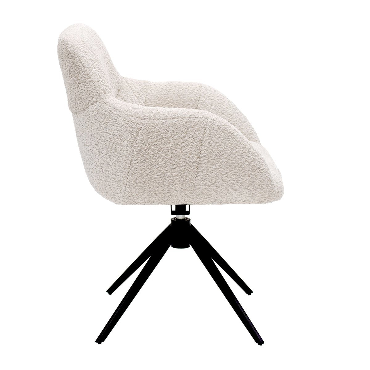 Chaise pivotante Kick Fer - Crème