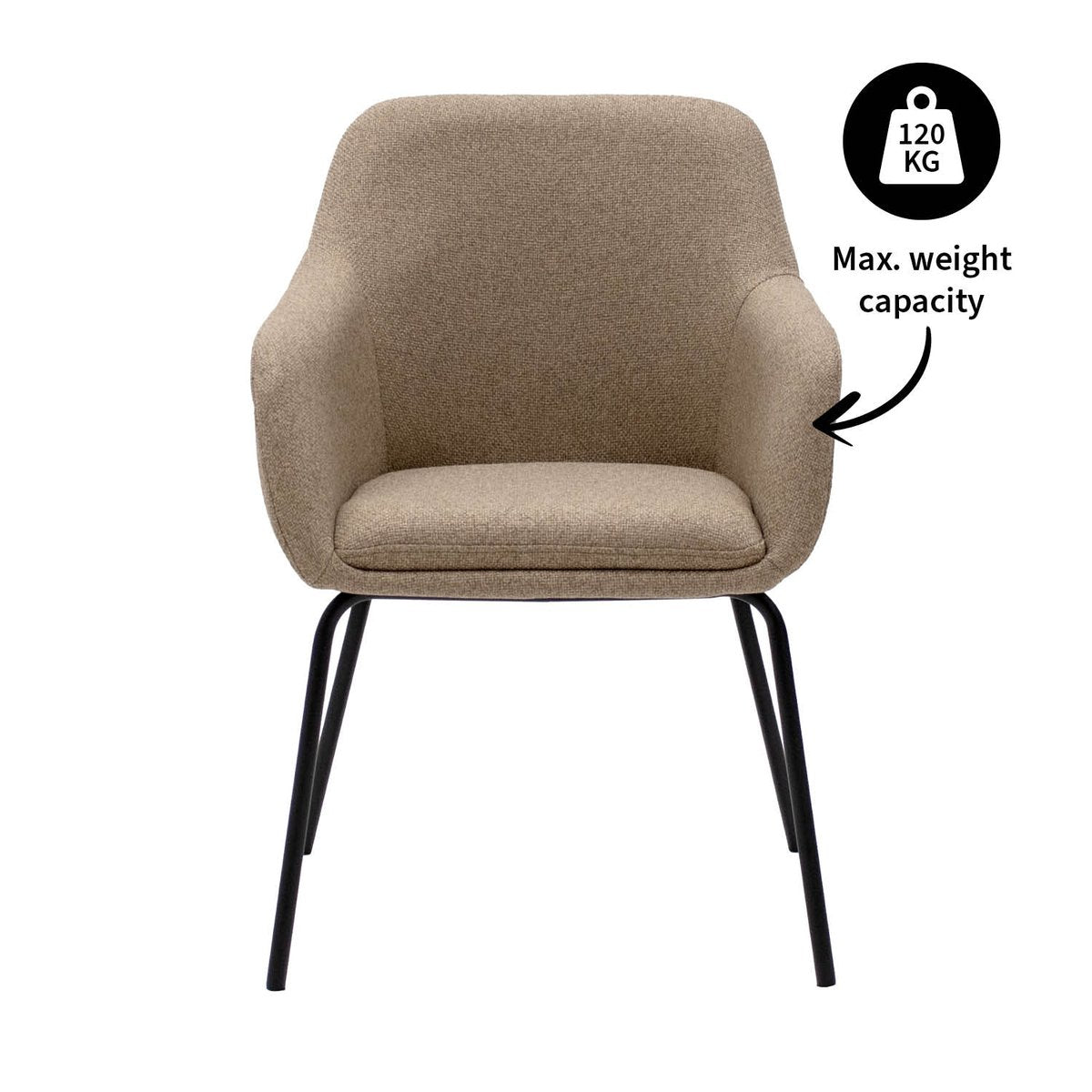 Chaise de salle à manger Kick Daan - Beige