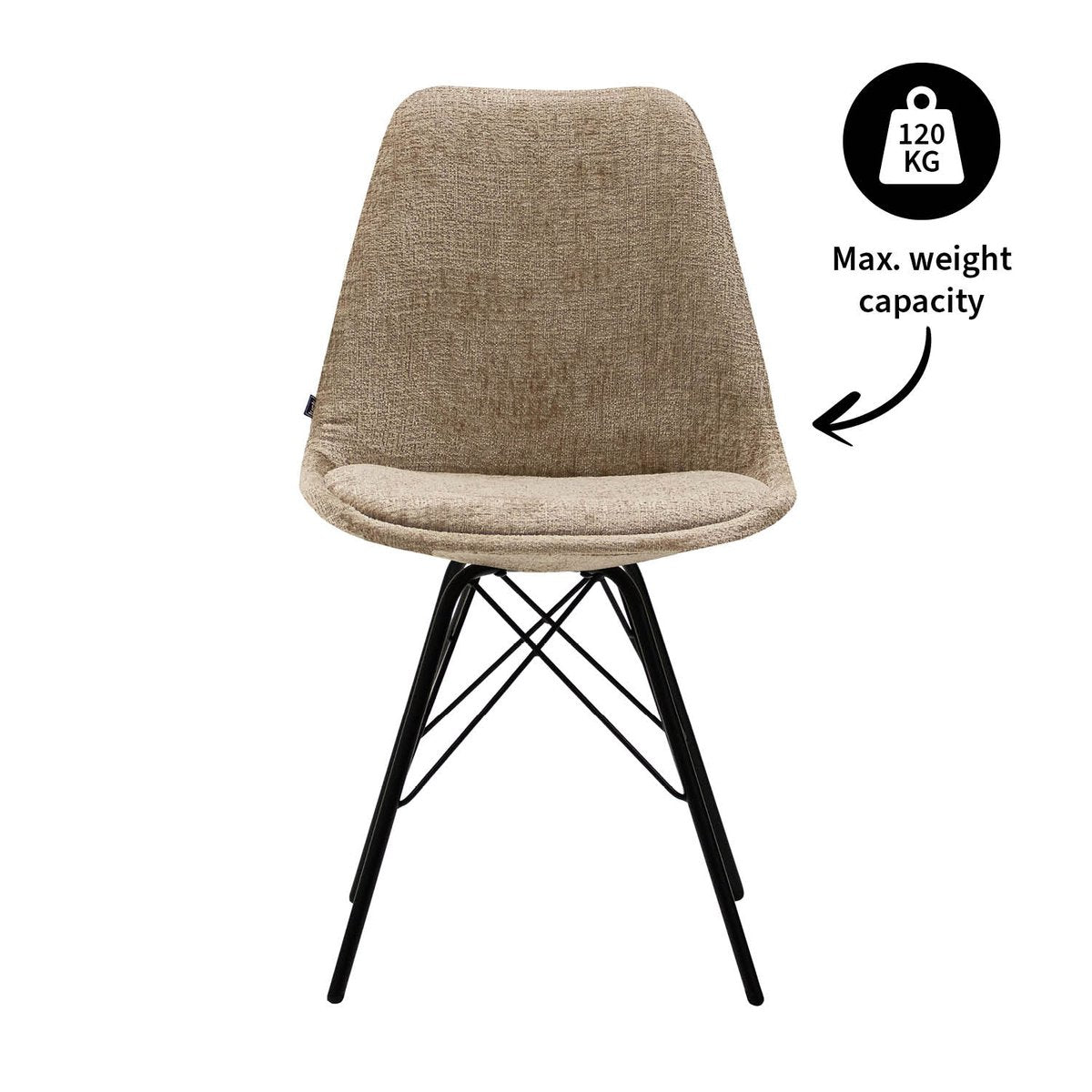 Kick eetkamerstoel Bren - Beige
