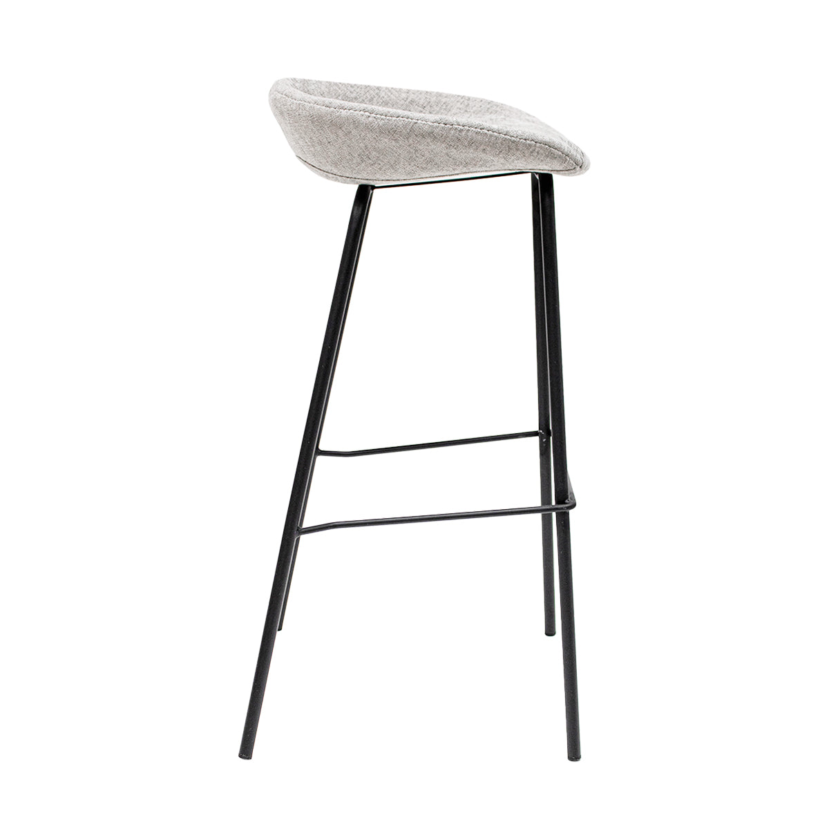 Kick Barhocker Riga - 80 cm - Grau