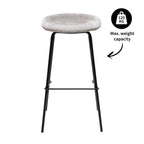 Kick Barhocker Riga - 80 cm - Grau