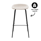 Kick Barhocker Riga - 80 cm - Champagner