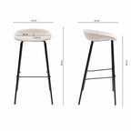 Kick Barhocker Riga - 80 cm - Champagner