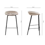 Kick Barhocker Riga - 70 cm - Taupe