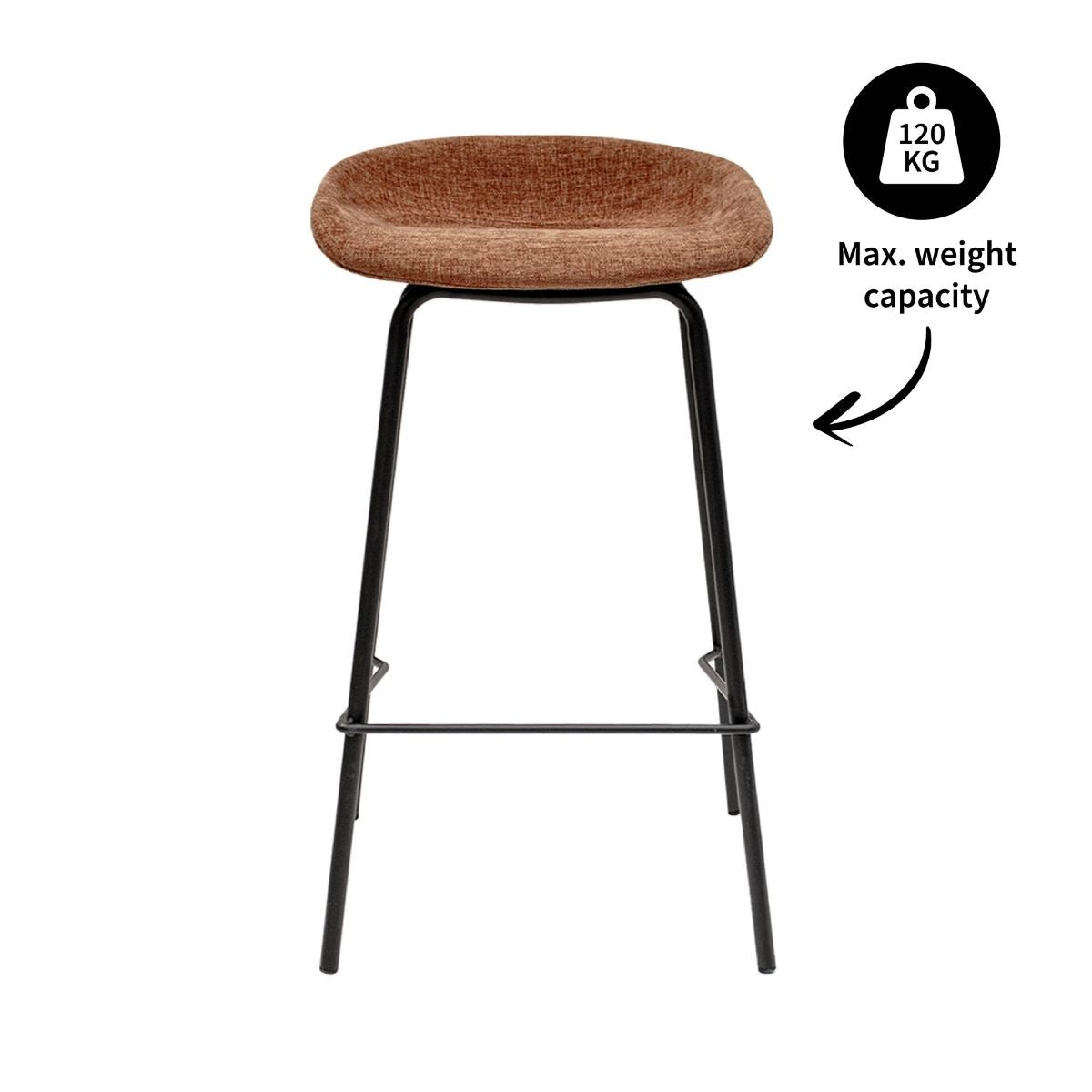 Kick Barhocker Riga - 70 cm - Terra