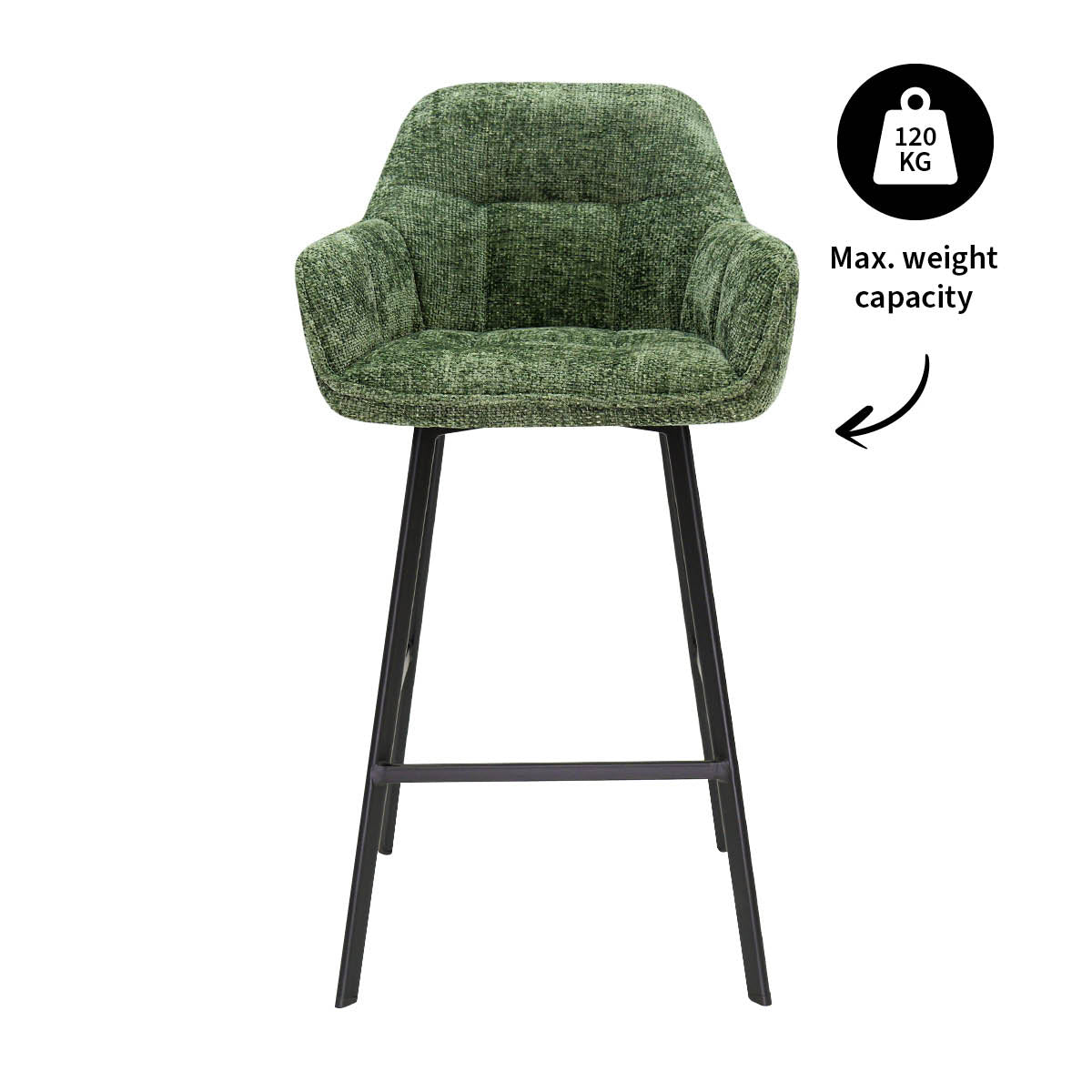 Kick barkruk Lynn - Groen